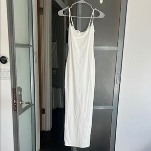SKIMS White Maxi Dress with Spaghetti Straps